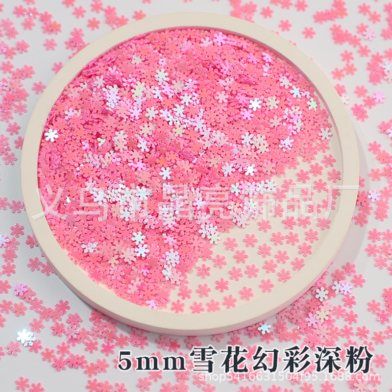3mmの小さい雪の切れの5mmの雪のスパンコールのクリスマスの装飾の材料の白い雪の流砂の服の包みの補助材料|undefined