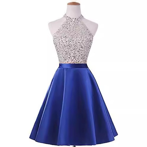 2021 summer women's sequined keyhole back homecoming dress beaded ball gown short 2021 summer women's sequined keyhole back homecoming dress beaded ball gown short