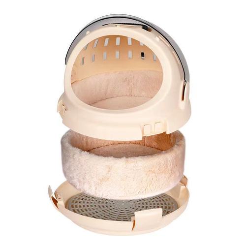 Pet celebrity transparent cat bag semi-circular space capsule cat nest portable portable travel cat house easy to clean cat cage