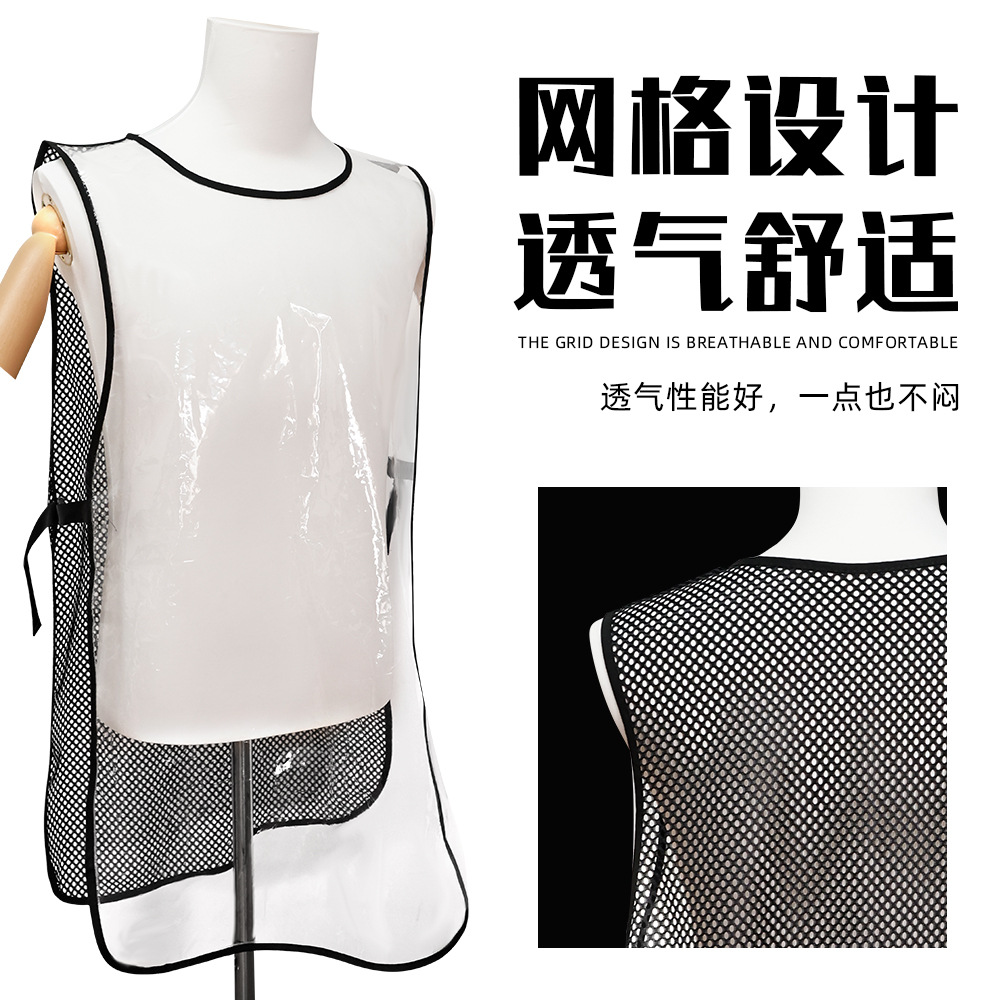 TPU impermeable aceite chaleco peluquero trajes delantal teñido caliente comercial nuevo servicio técnico ropa