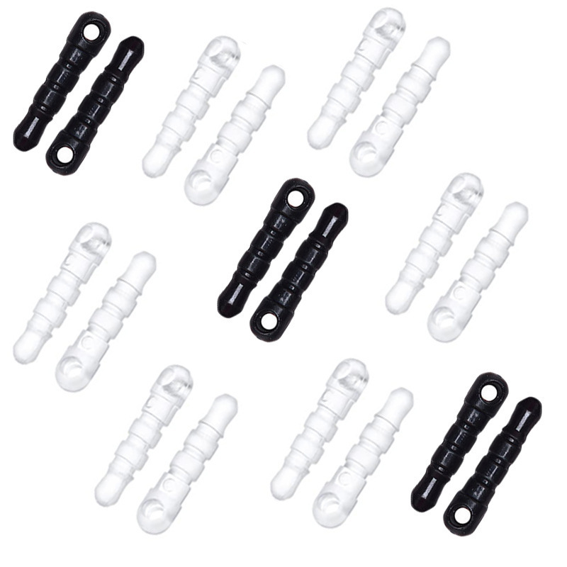 Topón de plástico para auriculares para teléfono móvil Topón de protección universal Color transparente negro con agujeros Accesorios de bricolaje Cabeza redonda 200/paquete