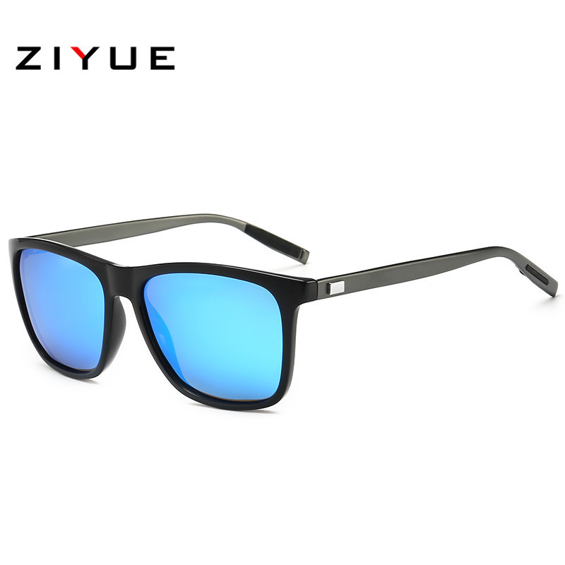 C6. 블랙 프레임 건 발 아이스 블루 필름