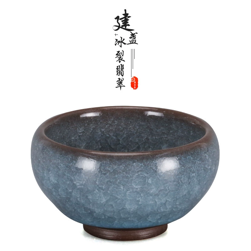 ✳Jianyang Jianzhan Ceramic Ice Crack Kung Fu Tea Set Master Cup Pure Handmade Tea Cup Single Cup Tea Cup Tea Cup