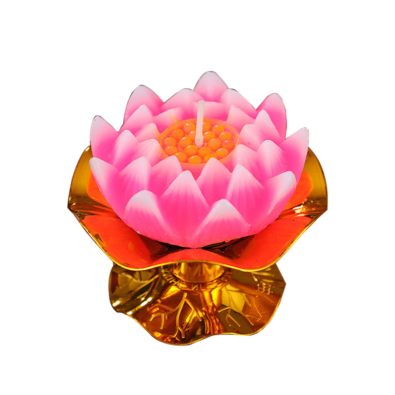Little monk lotus lamp candle lotus candlelight lotus lamp for Buddhist red water floating, but also wish the manufacturer 5