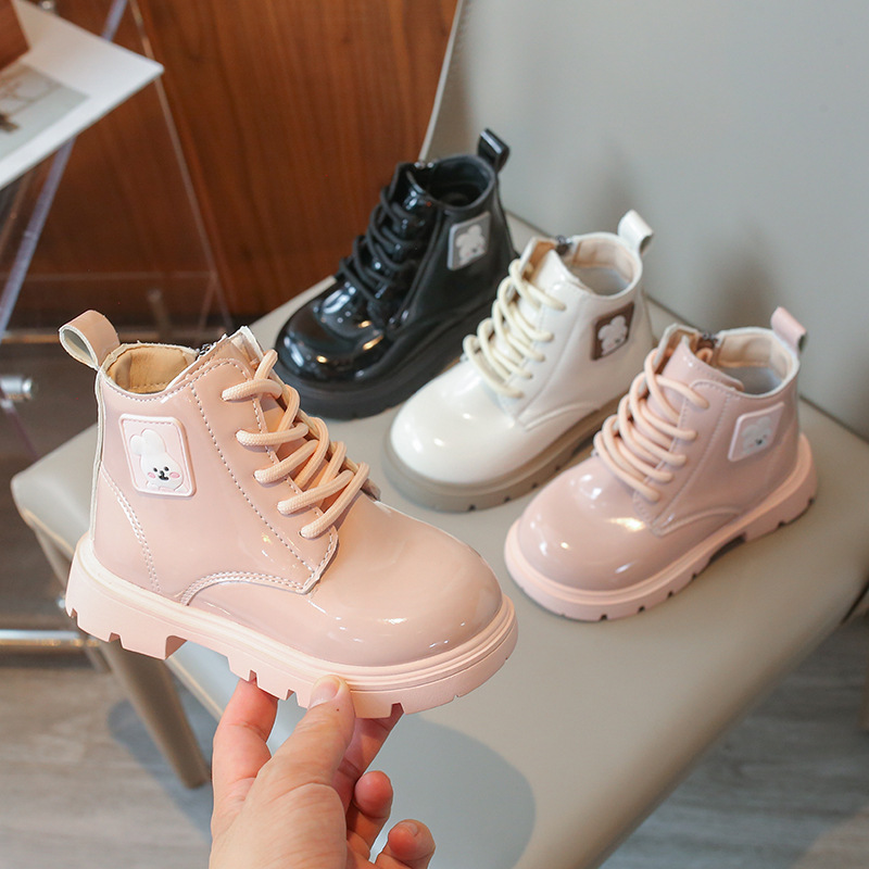 Botas curtas estilo britânico para meninos e meninas, moda infantil 2024, versátil, primavera e outono_voghion.com