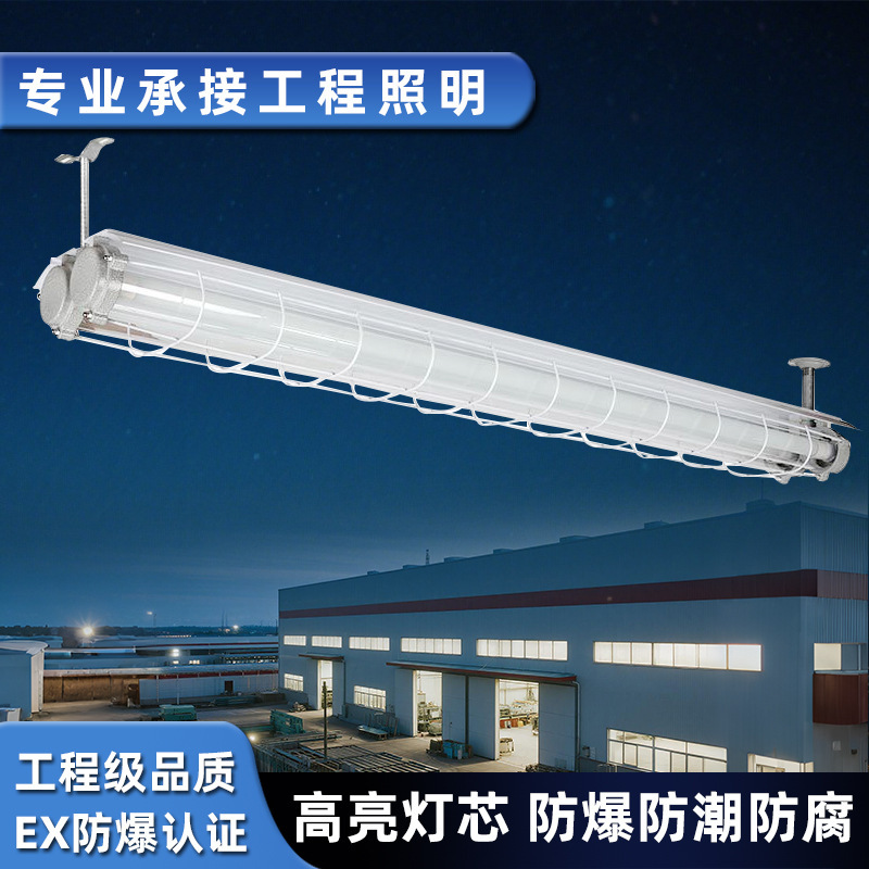led防爆荧光灯单双管T8灯管长条支架灯仓库厂房车间工业防爆灯|undefined