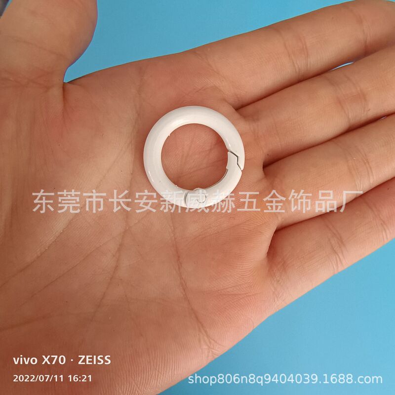 現物焼付塗装亜鉛合金スプリングリングバッグ小円掛け掛けアクセサリー部品開口スプリングバックルカラースプリングリング|undefined