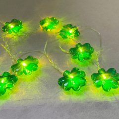 跨境愛爾蘭節日裝飾led三葉草燈串 聖帕特里克情人節氛圍彩燈串燈