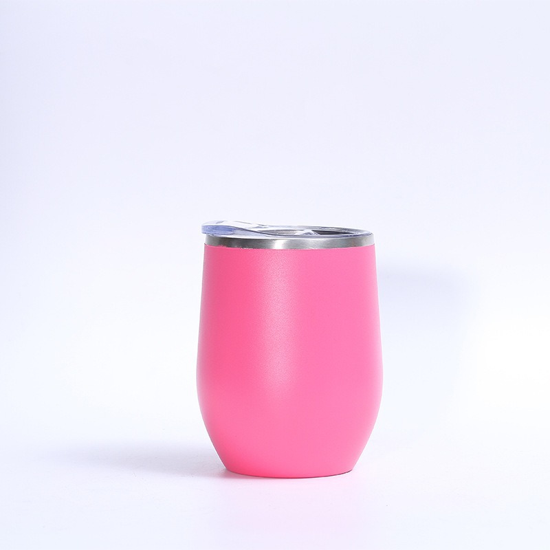 Transfronterizo 12oz de acero inoxidable huevo taza de vino tinto vacío doble taza de aislamiento térmico aislamiento frío taza de aislamiento en forma de U al por mayor
