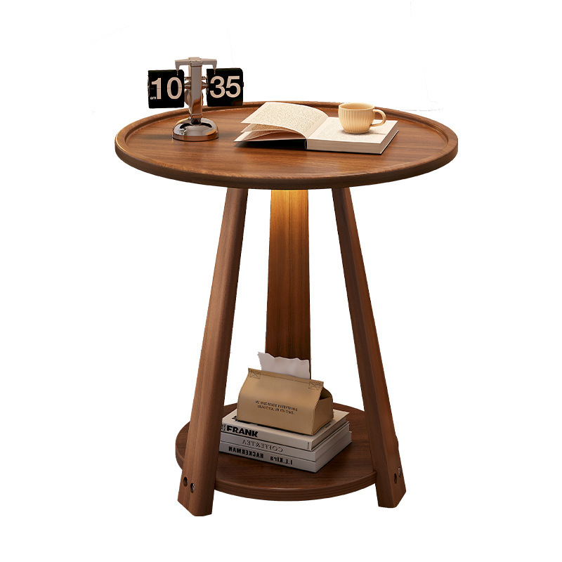 Mesa de té americana de madera maciza Tulipan mesa de café balcón simple mesa redonda casual