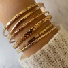 Fashionable glossy multilayer women's bracelet, set, decorations, European style, new collection, wholesale