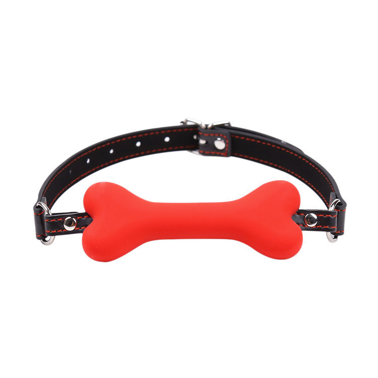 Cereza dulce dulce para adultos silicona hueso de perro boca de garra boca abertura masculina juguetes alternativos bolas de boca