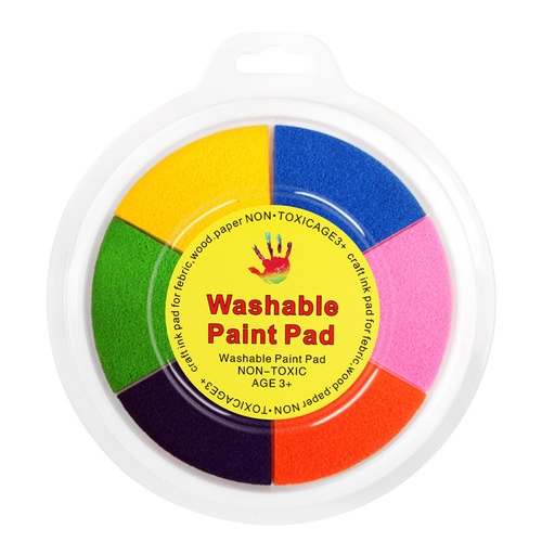 Finger painting ink pad disc pigment color ink pad children's graffiti diy kindergarten hand print box set