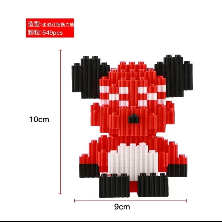 6131 컬러 박스 포장 만화 핫 스타일 [앉아있는 빨간 폭력 곰]