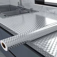 Бумага из фольги утолщенная кухонная маслостойкая наклейка для стойкости к высоким температурам самоклеящийся шкаф столешница водонепроницаемый влагостойкий шкаф ящик