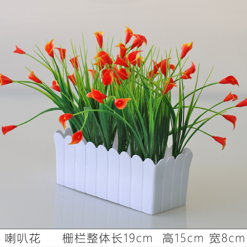 Flor artificial jardín de flores de plástico traje de valla de flores artificiales decoración de la ventana interior y exterior decoración floral decoración de la Mesa maceta flor