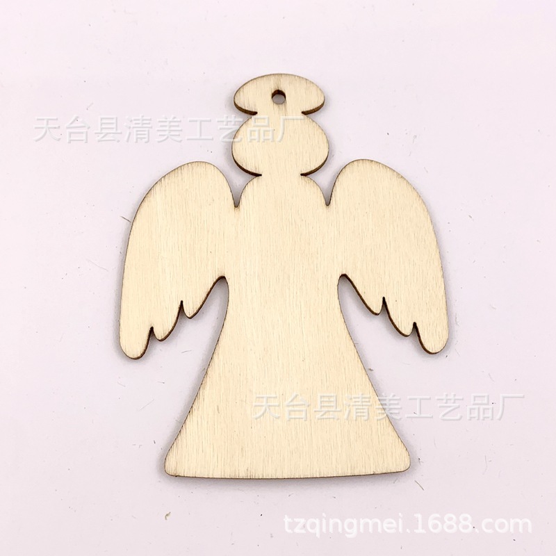 70*90mm registro Ángel viruta de madera Ángel decoración de madera colgante 10 unidades un paquete