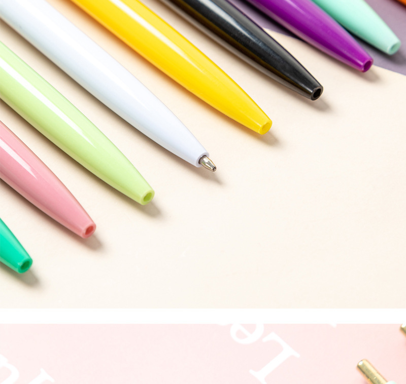 1 Piece Quantity Learning Occasion Press Multi-color Ballpoint Pen Wholesale Office Stationery Student Plastic Ball-pen