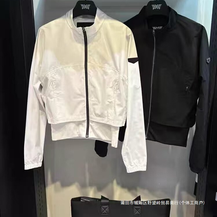 Autumn and Winter Golf Clothing for Women, New Style, Zippered Stand-Up Collar, Casual Waist-Cinching Jacket, Windproof, Waterproof, Stain-Resistant, Casual Outerwear Autumn and Winter Golf Clothing for Women, New Style, Zippered Stand-Up Collar, Casual Waist-Cinching Jacket, Windproof, Waterproof, Stain-Resistant, Casual Outerwear
