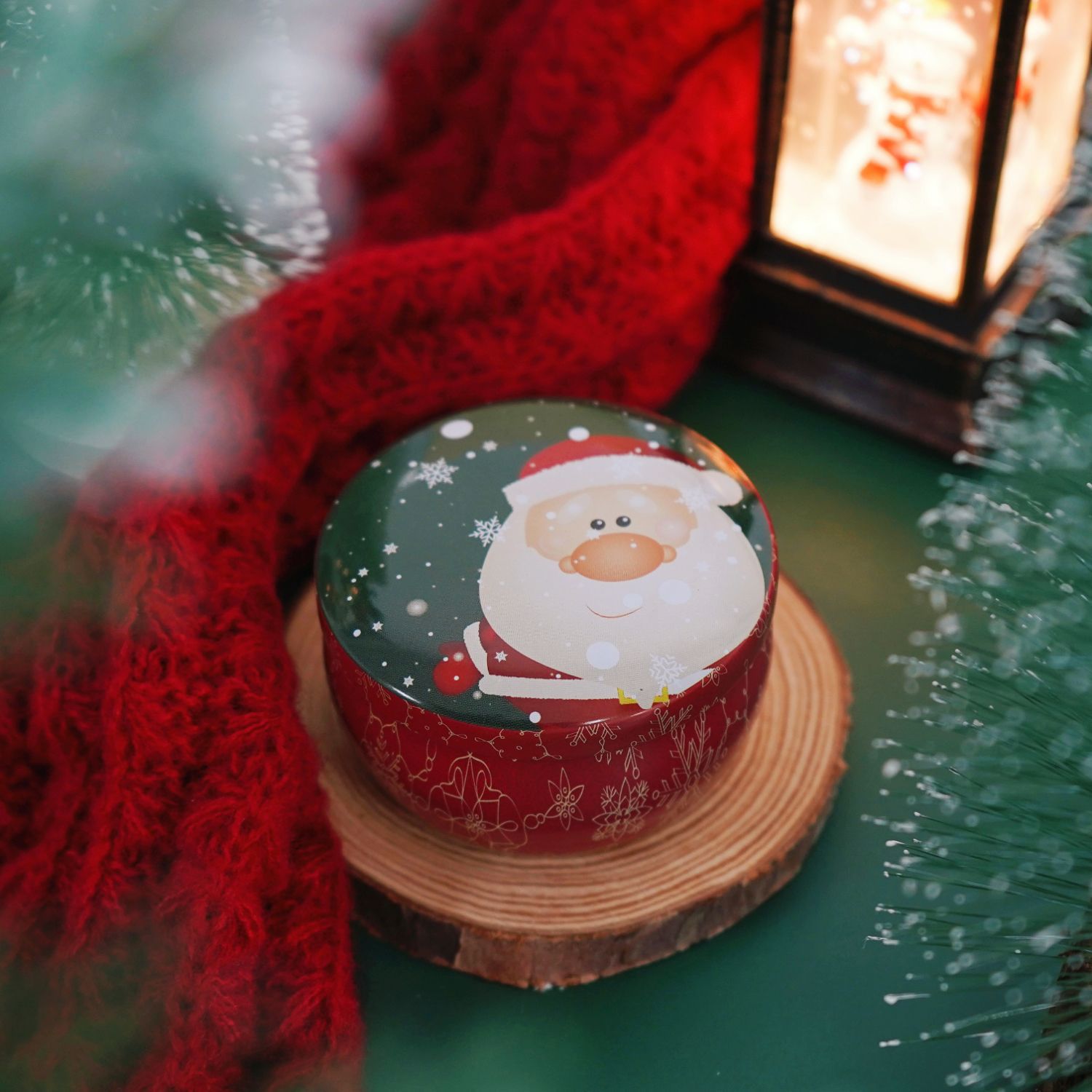 Navidad caja de regalo de vela de banano set romántico no humo perfume adornos regalo de mano vela doméstica de Navidad al por mayor