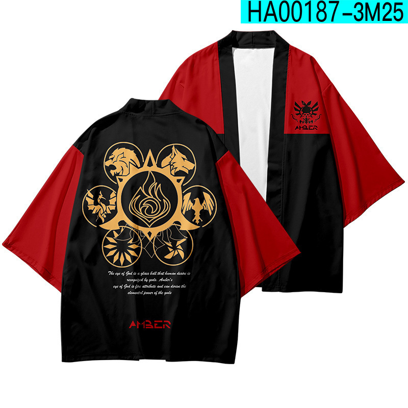 2024 verano anime cosplay dios original Genshin capa Riyue Keli cardigan kimono capa image 33