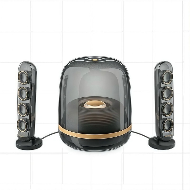 2.1高品質Bluetoothスピーカー 琉璃4 ワイヤレスホームデスクトップオーディオ 音声インテリジェントデジタルスマートボイス|undefined