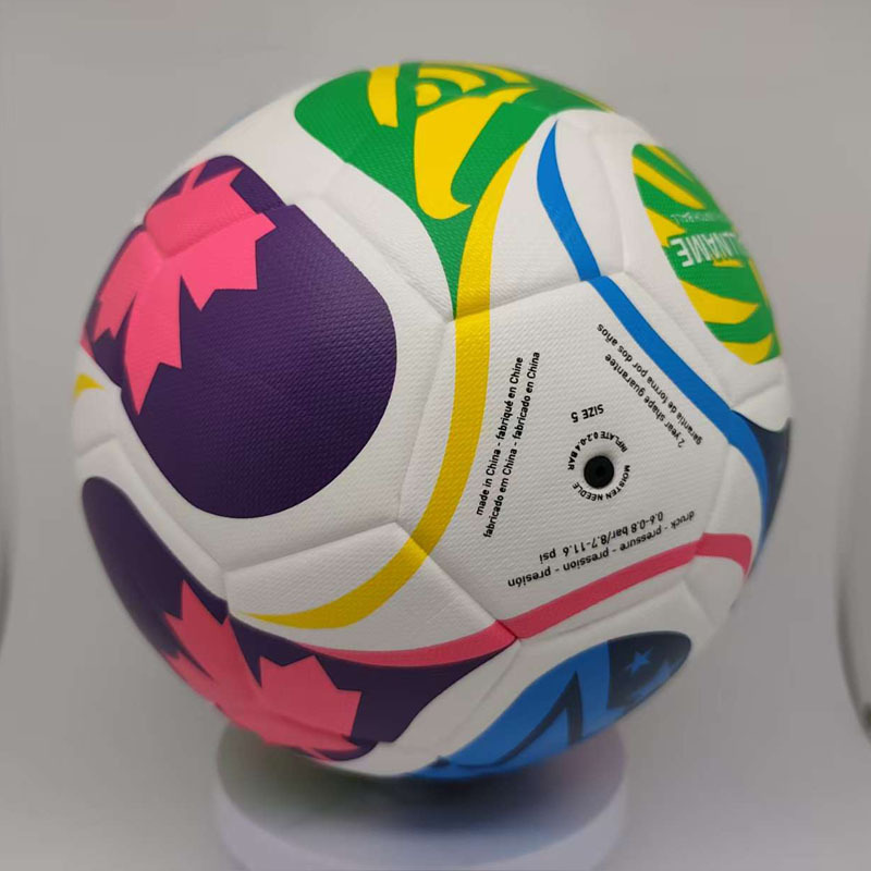 Nuevo número 5 Copa del Mundo de fútbol Copa de Europa Copa América Liga de Campeones con pegado caliente ppu adhesivo 4 fútbol al por mayor