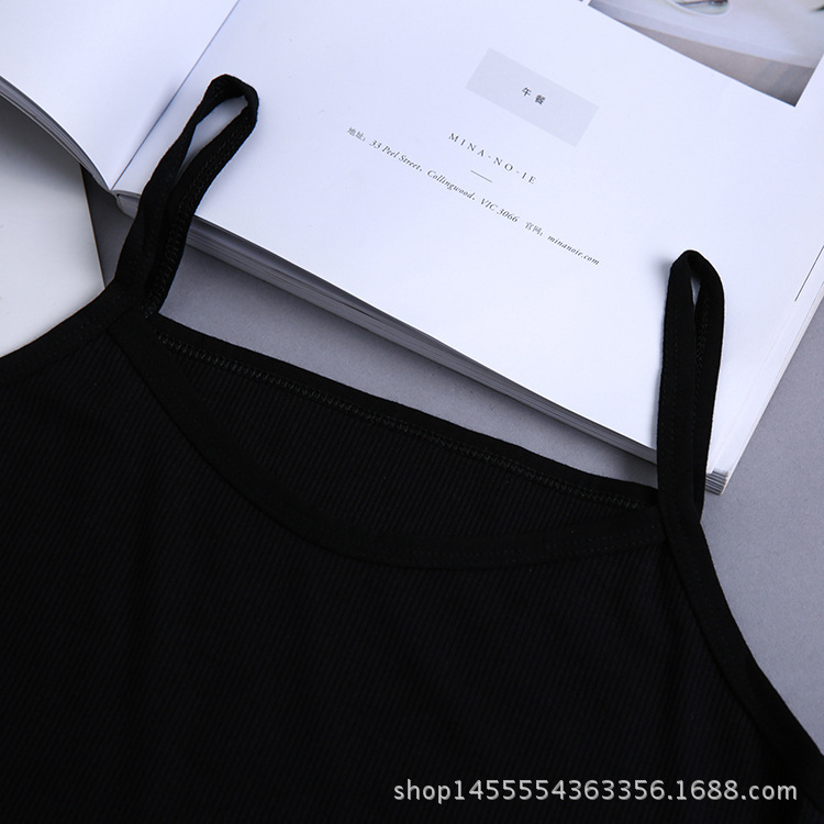 帮手描述图：蕾丝吊带背心女夏季百搭打底上衣女性感外穿短款吊带