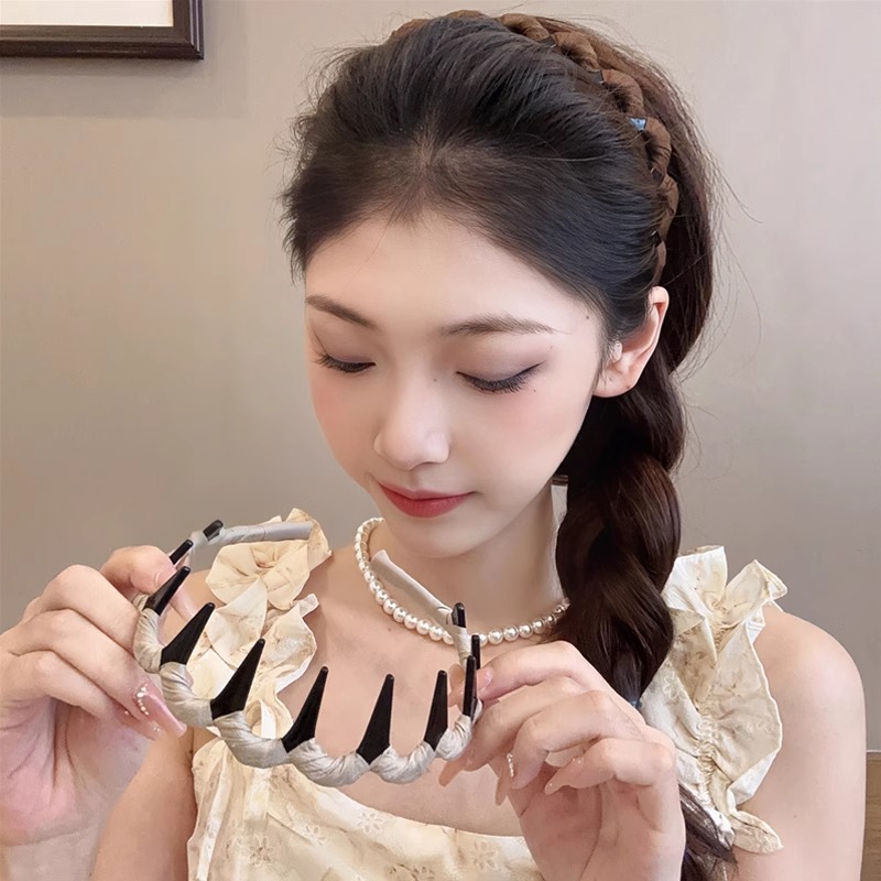 Temperamento de alto cráneo, banda de cabello ondulado, banda de cabello para mujeres de alta calidad, estilo extranjero, lavado de cara, banda de cabello especial, clip de cabello para cabello