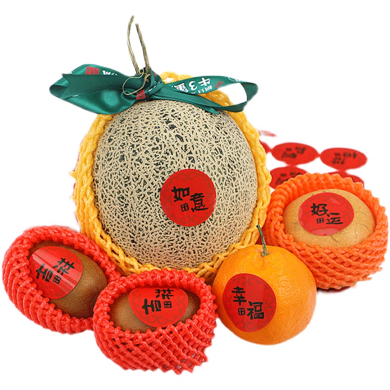 Bendición etiqueta redonda festivales caja de frutas secas auspiciosa general Ruyi festival embalaje adhesivo adhesivo al por mayor