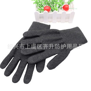 5 grade anti-cut HPPE polyethylene safety protection anti-knife anti-slip wear-resistant pineapple pattern black gloves