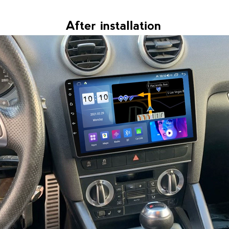 Кросс-бордер взрыв подходит для модификации Android CarPlay на Audi A3 после обратного разворота навигационного хоста