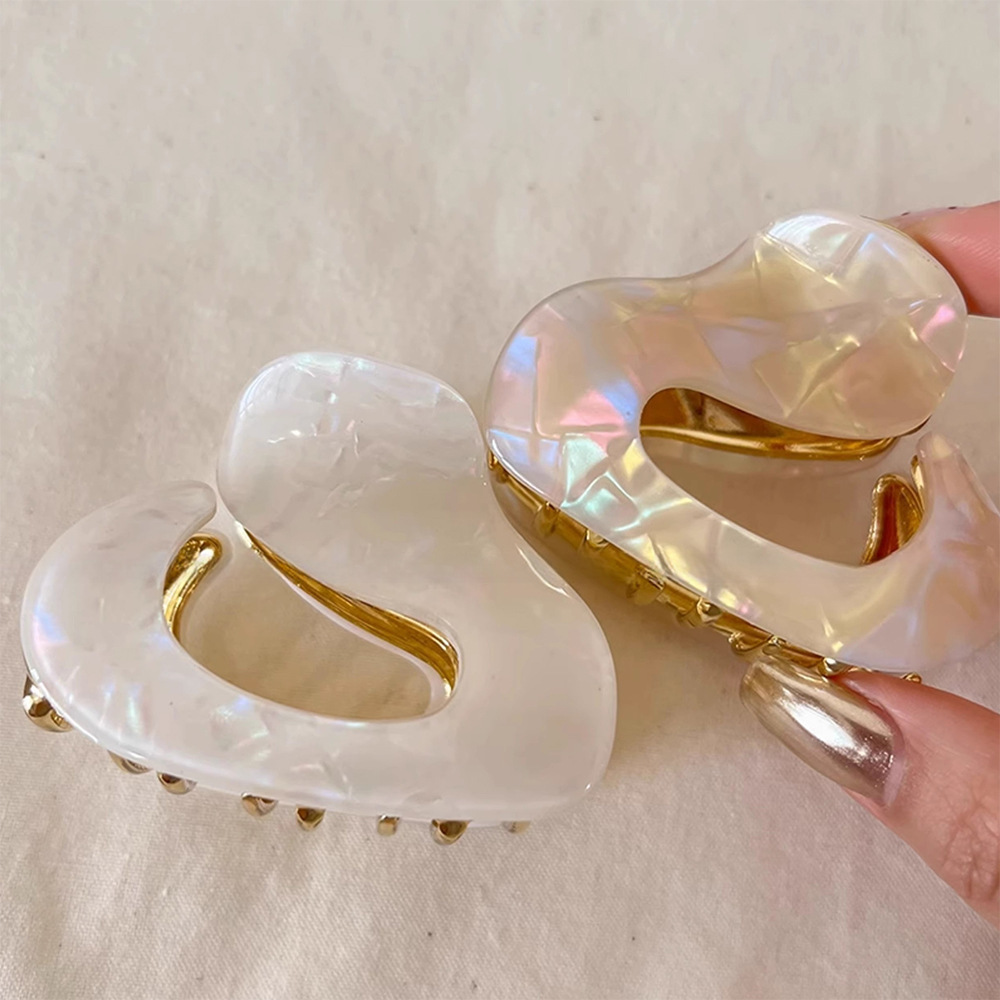 New colorful Mermaid Ji acetate hair clip fashionable all-match irregular back head updo shark clip hairpin hair accessories