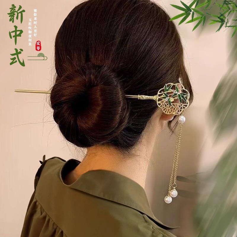 Alianza para el cabello antiguo paso de la mujer sensación de alta nueva línea de cabello de estilo chino con clip de bordas de la cabeza detrás de la joyería para el cabello