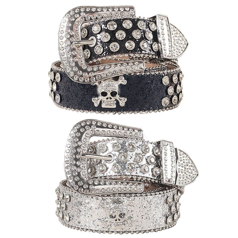 mit Pailletten-Strasssteinen, Herren-Rock-Nachtclub-Persönlichkeitsgürtel, breiter Modetrend-Punk-Internet-Promi-Gürtel für Männer_voghion.com