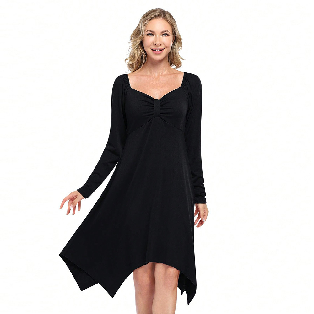 Women's Casual Maxi Midi High Waist Office Dress