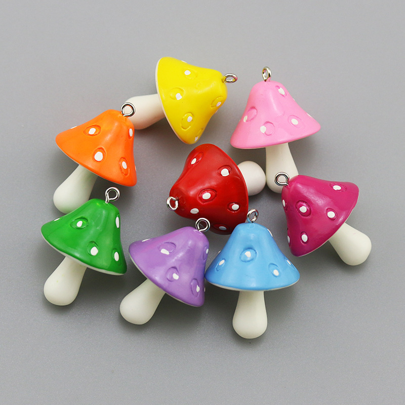1 Piece Cute Mushroom Resin Jewelry Accessories display picture 2