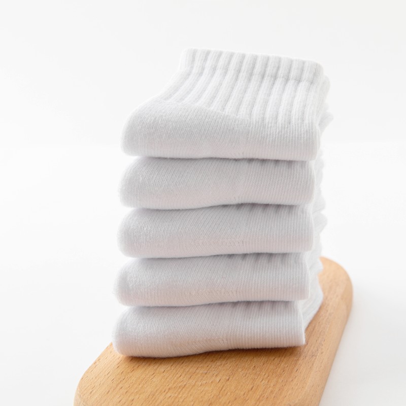 Children's cotton keep warm demi-season black socks for students, increased thickness 3