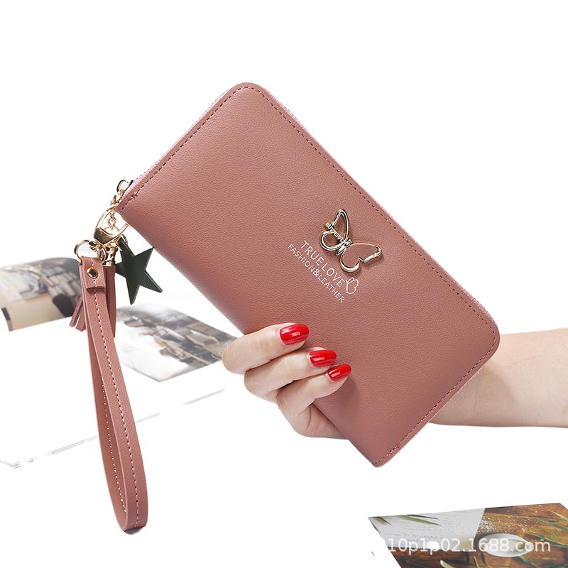 New women's long large capacity single zipper multi-functional fashion Korean wallet multi-card coin purse clutch