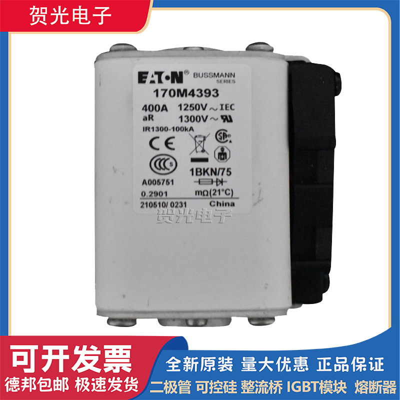 巴斯曼快速熔断器保险丝170M4392/4393/4394/4395/4396/4397全新