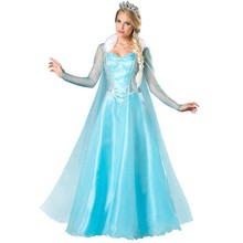 Movie Snow Queen Halloween Costume Adult Elsa Cosplay Fancy