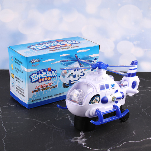 Children's Electric Universal Toy Music Flashing Airplane Electric Universal Helicopter Street Stall Hot Sale Wholesale