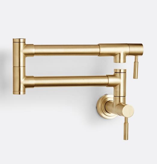 American hand folding retractable kitchen faucet rotating household wall-mounted single cold sink single Cold Faucet