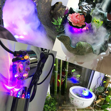 2026水柱氧吧加湿器雾化头12灯雾化头盆景雾化鱼缸造雾器爬宠马年