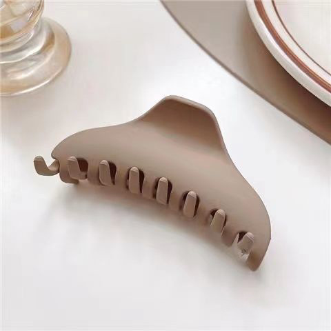 Corea del Sur leche marrón horquilla updo clip de pelo de alto grado temperamento helado clip de pelo espalda Cabeza tiburón clip de la joyería horquilla