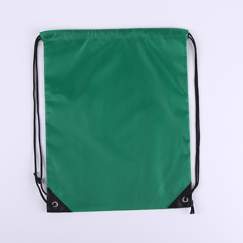 Este paquete de poliéster en blanco bolsillo de doble cuerda mochila deportiva personalizada mochila impermeable image 13