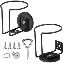 磁铁杯架汽车水杯架露营多功能磁性免打孔黑色铁艺喷塑饮料架