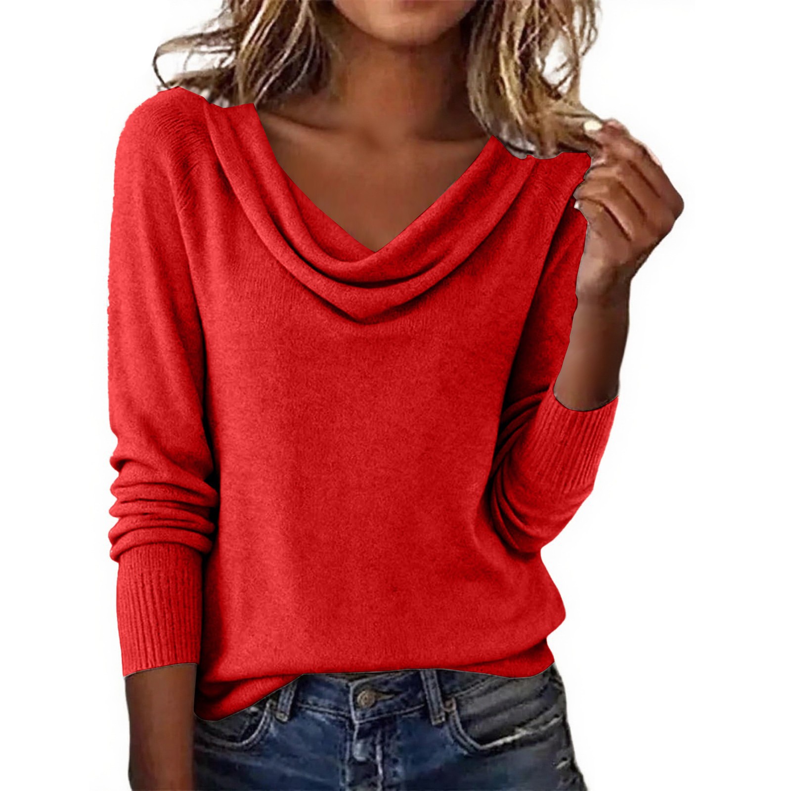 Eleganter Damen Pullover Für Herbst Und Winter Strickoberteil_voghion.com