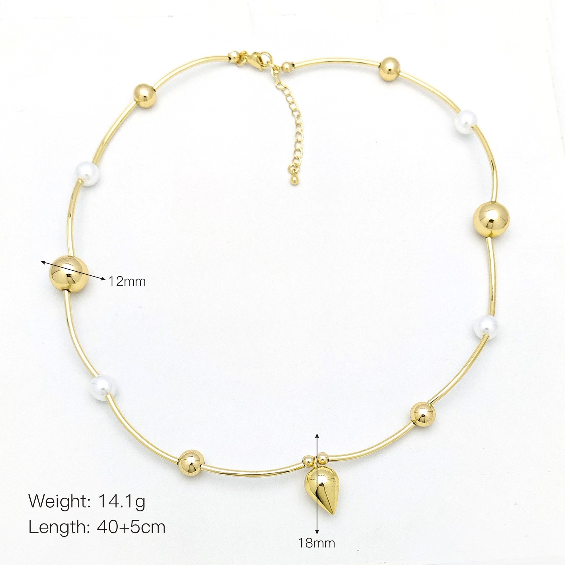 Simple Style, IG Style Style Copper Beaded Pearl Inlay Star Heart Shape Bow Knot Zircon Pendant Necklace