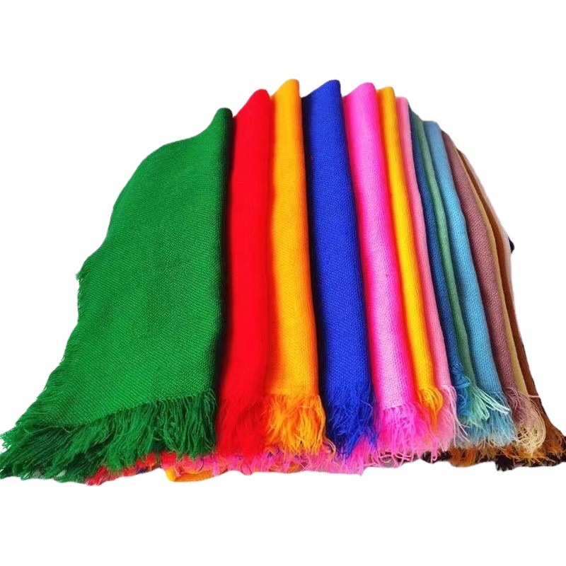 Old Man Headscarf Female Middle-aged and Old Women's Toe Work Old-fashioned Square Scarf Net Celebration Performance Rural Grandma Square Scarf